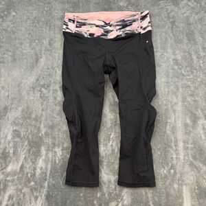 Lululemon size 6Black and Pink Athletic Leggings